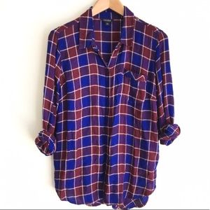 Lucky Brand Plaid Boyfriend Flannel